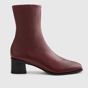 Quince Italian Leather Stretch Sock Bootie